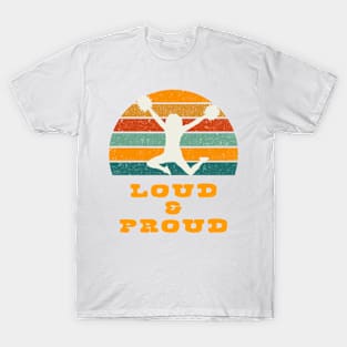 Loud Proud Cheerleader with Vintage Sunset T-Shirt